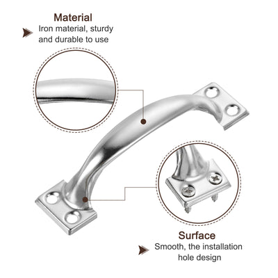 Harfington Uxcell Door Pull Handles, 2Pcs 99mm/3.9" Long Iron Door Handle with Screws