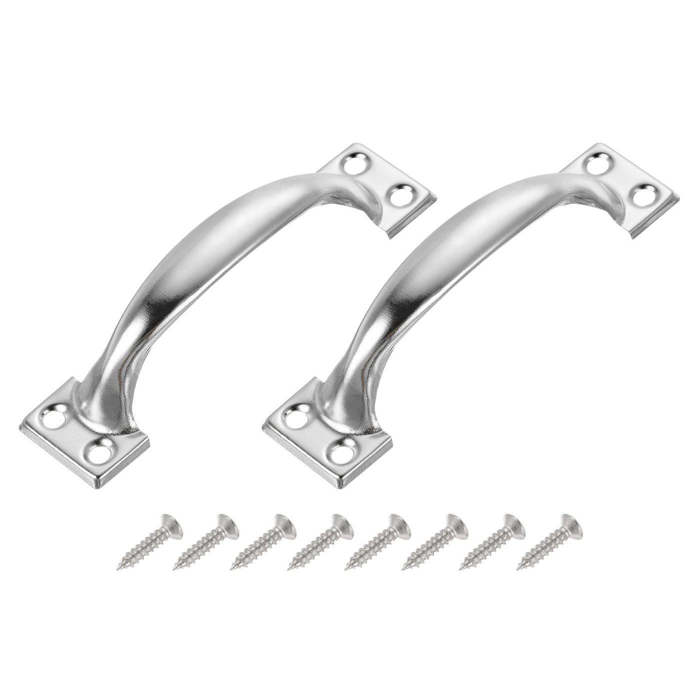 uxcell Uxcell Door Pull Handles, 2Pcs 99mm/3.9" Long Iron Door Handle with Screws