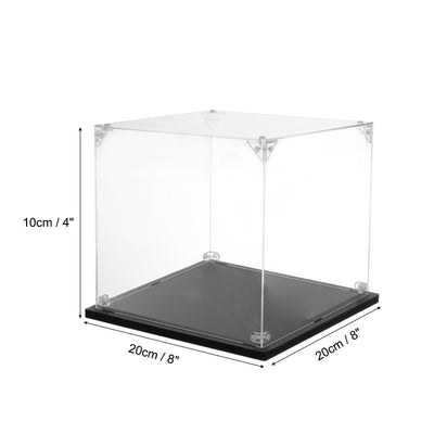 Harfington Acrylic Display Case, 8''x8''x4'' Clear Display Box Assemble Dustproof Display Box Storage Organizer for Collectibles Action Figures