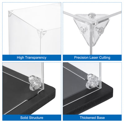 Harfington Acrylic Display Case, 8''x8''x8'' Clear Display Box Assemble Dustproof Display Box Storage Organizer for Collectibles Action Figures