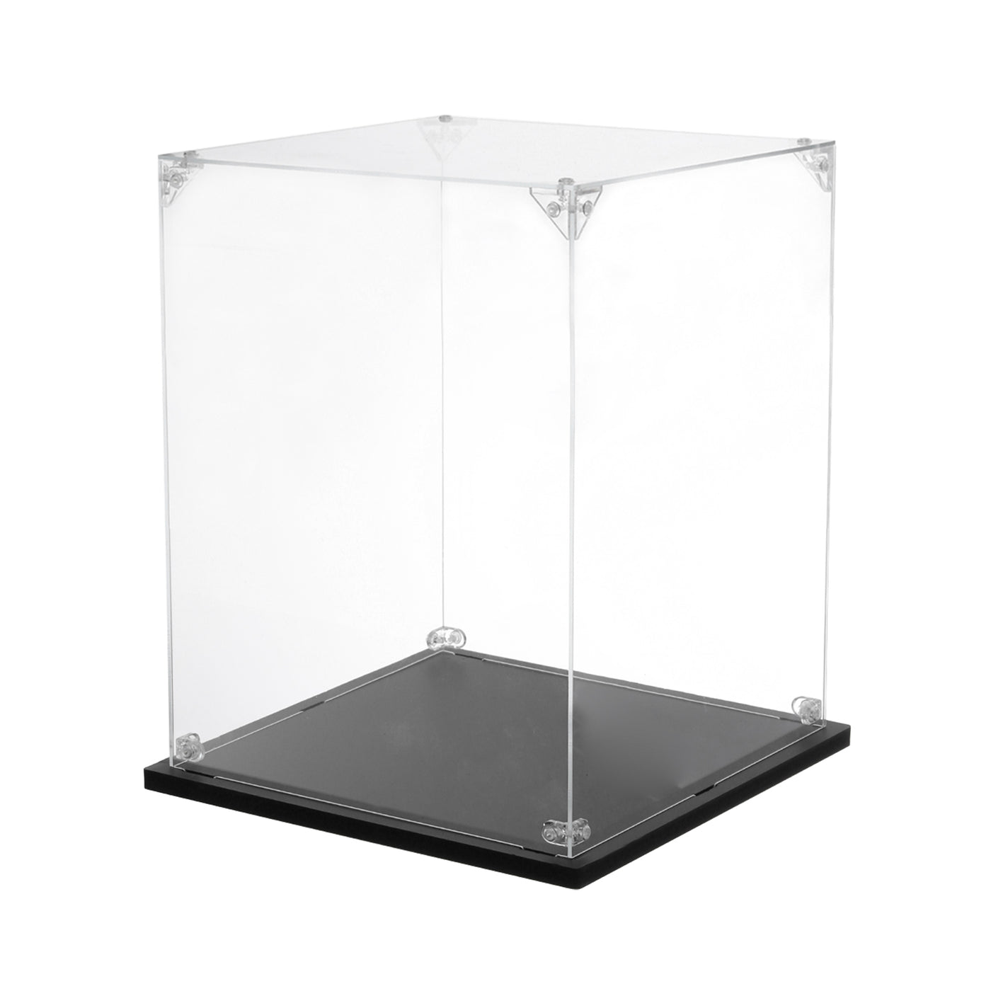 Harfington Acrylic Display Case, 8''x8''x8'' Clear Display Box Assemble Dustproof Display Box Storage Organizer for Collectibles Action Figures