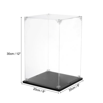 Harfington Acrylic Display Case, 8''x8''x12'' Clear Display Box Assemble Dustproof Display Box Storage Organizer for Collectibles Action Figures