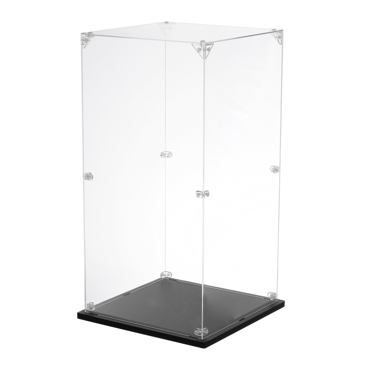 Harfington Acrylic Display Case, 8''x8''x16'' Clear Display Box Assemble Dustproof Display Box Storage Organizer for Collectibles Action Figures