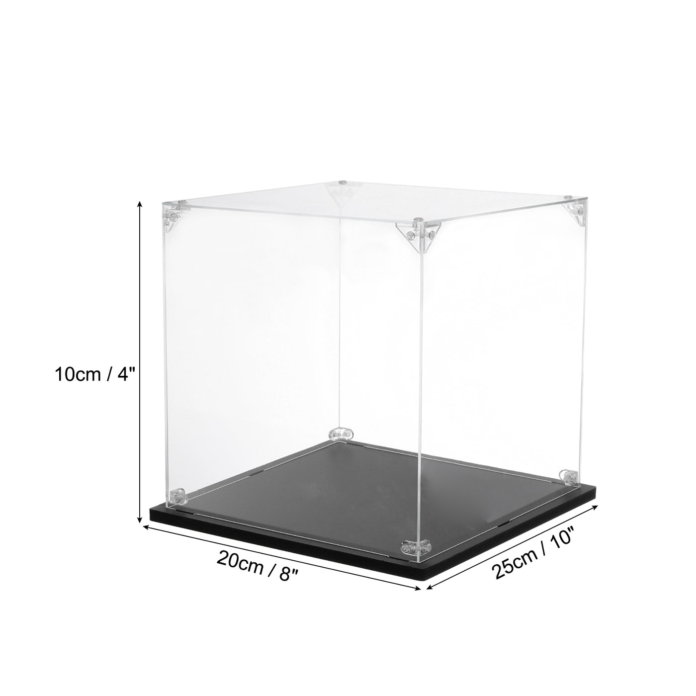 Harfington Acrylic Display Case, 8''x10''x4'' Clear Display Box Assemble Dustproof Display Box Storage Organizer for Collectibles Action Figures