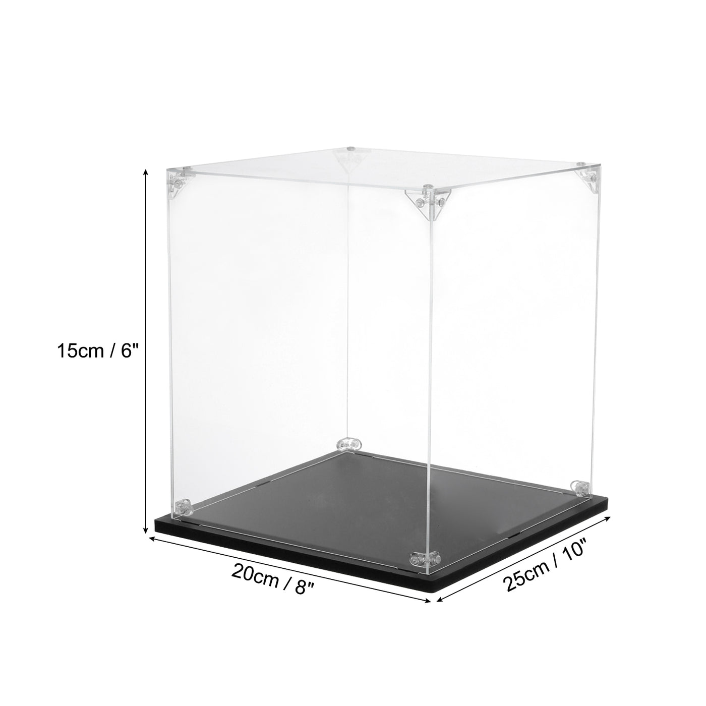 Harfington Acrylic Display Case, 8''x10''x6'' Clear Display Box Assemble Dustproof Display Box Storage Organizer for Collectibles Action Figures