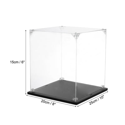 Harfington Acrylic Display Case, 8''x10''x6'' Clear Display Box Assemble Dustproof Display Box Storage Organizer for Collectibles Action Figures