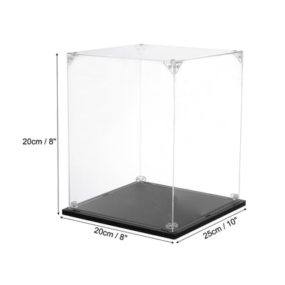 Harfington Acrylic Display Case, 8''x10''x8'' Clear Display Box Assemble Dustproof Display Box Storage Organizer for Collectibles Action Figures