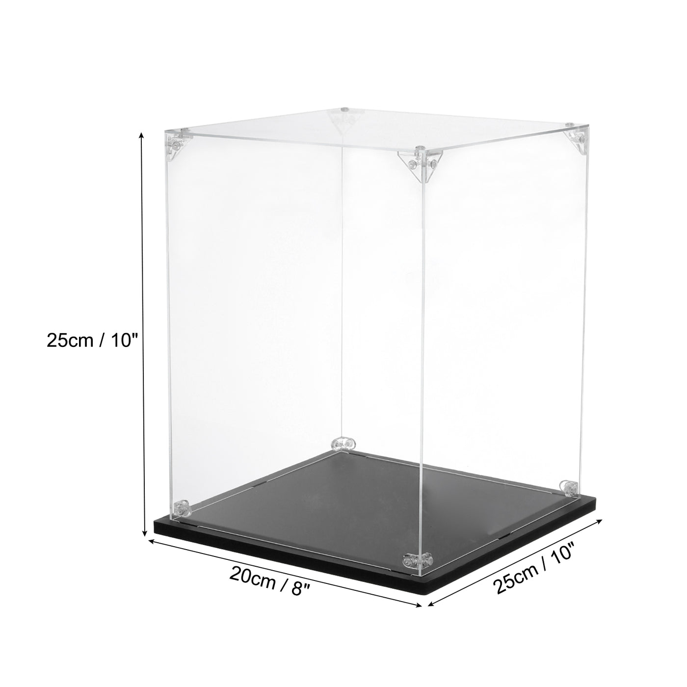 Harfington Acrylic Display Case, 8''x10''x10'' Clear Display Box Assemble Dustproof Display Box Storage Organizer for Collectibles Action Figures