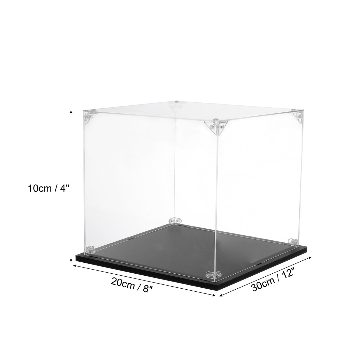 Harfington Acryl Display Case, 8''x12''x4'' Klarer Display-Box Aufbau Staubdichte Display-Box Aufbewahrungsorganisator für Sammlerstücke Action-Figuren