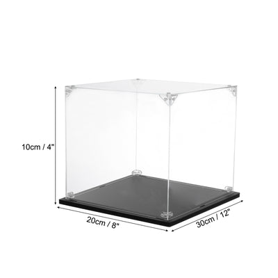 Harfington Acryl Display Case, 8''x12''x4'' Klarer Display-Box Aufbau Staubdichte Display-Box Aufbewahrungsorganisator für Sammlerstücke Action-Figuren