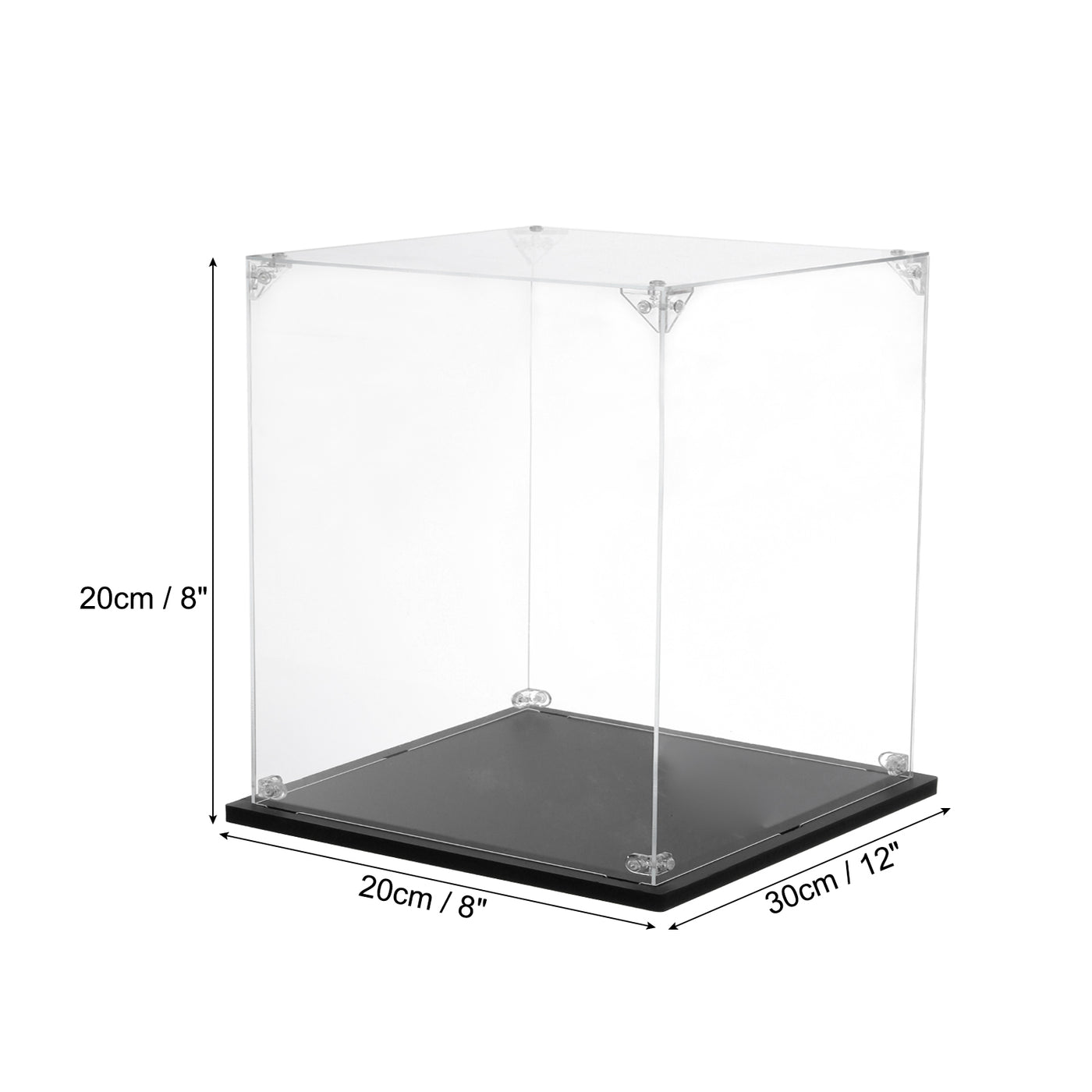 Harfington Acrylic Display Case, 8''x12''x8'' Clear Display Box Assemble Dustproof Display Box Storage Organizer for Collectibles Action Figures