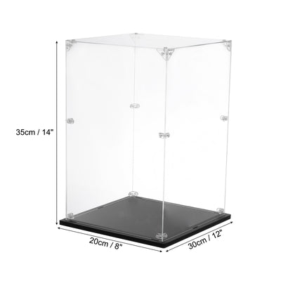 Harfington Acrylic Display Case, 8''x12''x14'' Clear Display Box Assemble Dustproof Display Box Storage Organizer for Collectibles Action Figures