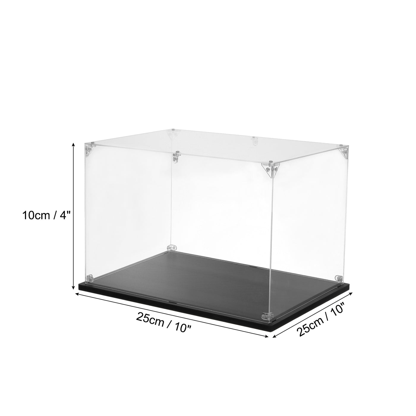 Harfington Acrylic Display Case, 10''x10''x4'' Clear Display Box Assemble Dustproof Display Box Storage Organizer for Collectibles Action Figures