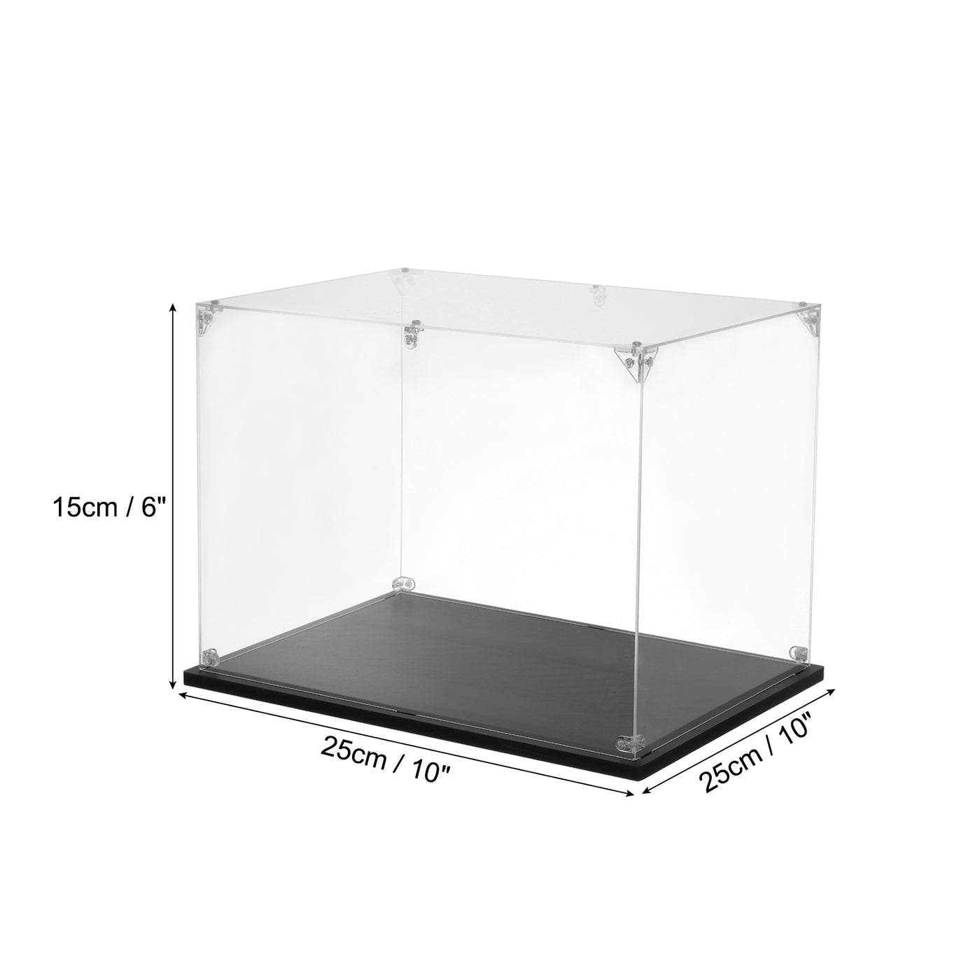 Harfington Acrylic Display Case, 10''x10''x6'' Clear Display Box Assemble Dustproof Display Box Storage Organizer for Collectibles Action Figures