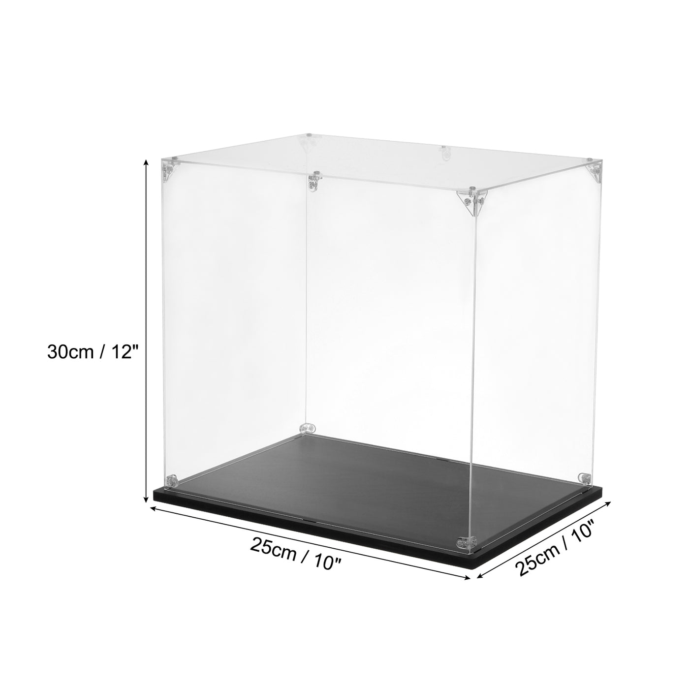 Harfington Acrylic Display Case, 10''x10''x12'' Clear Display Box Assemble Dustproof Display Box Storage Organizer for Collectibles Action Figures