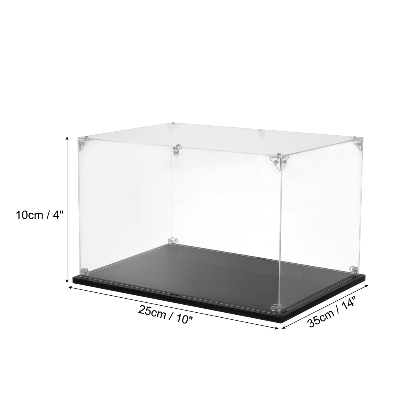 Harfington Acrylic Display Case, 10''x14''x4'' Clear Display Box Assemble Dustproof Display Box Storage Organizer for Collectibles Action Figures