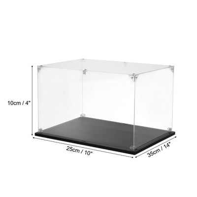 Harfington Acrylic Display Case, 10''x14''x4'' Clear Display Box Assemble Dustproof Display Box Storage Organizer for Collectibles Action Figures