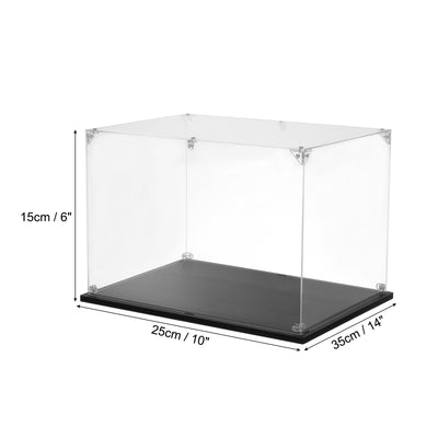 Harfington Acryl Display Case, 10''x14''x6'' Klarer Display-Box Aufbau Staubdichte Display-Box Aufbewahrungsorganisator für Sammlerstücke Action-Figuren