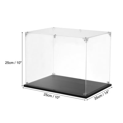 Harfington Acrylic Display Case, 10''x14''x10'' Clear Display Box Assemble Dustproof Display Box Storage Organizer for Collectibles Action Figures