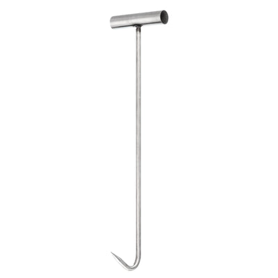 Harfington Uxcell Manhole Cover Hook, 15.7" T Style Stainless Steel Manhole Hook Tool, Pull Down Hook for Moving Lifting Pulling, 1pcs