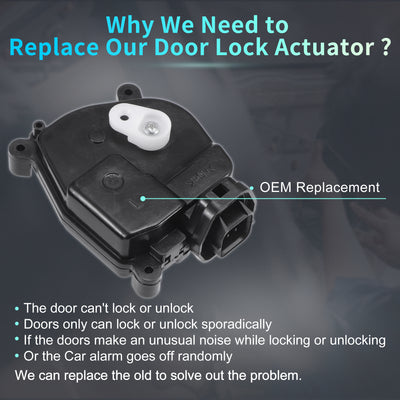 Harfington Replacement Front Rear Left Right Side Power Door Lock Actuator Motor for Kia Rio 2006-2011 For Hyundai Accent 2007-2011 Door Latch Actuator Assembly No.957351G020 Black 2 Pair