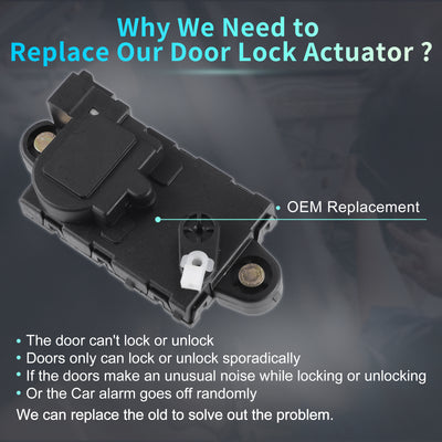 Harfington Replacement Front Left Driver Side Power Door Lock Actuator Motor for Hyundai Sonata 1999-2005 2.4L for Hyundai XG350 2002-2005 Door Latch Actuator Assembly No.9573538000 Black