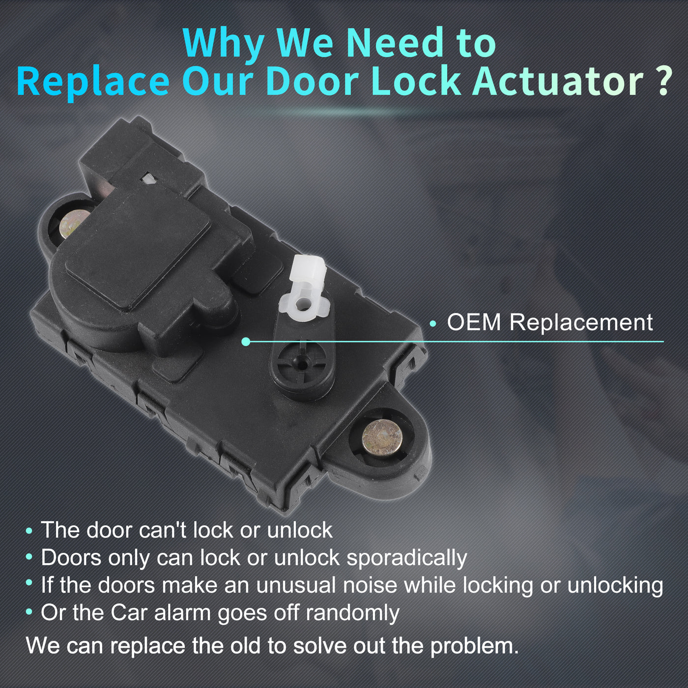 X AUTOHAUX Replacement Rear Left Driver Side Power Door Lock Actuator Motor for Hyundai Sonata 1999-2005 for Hyundai XG350 2002-2005 Door Latch Actuator Assembly Replace No.9575538000 Black