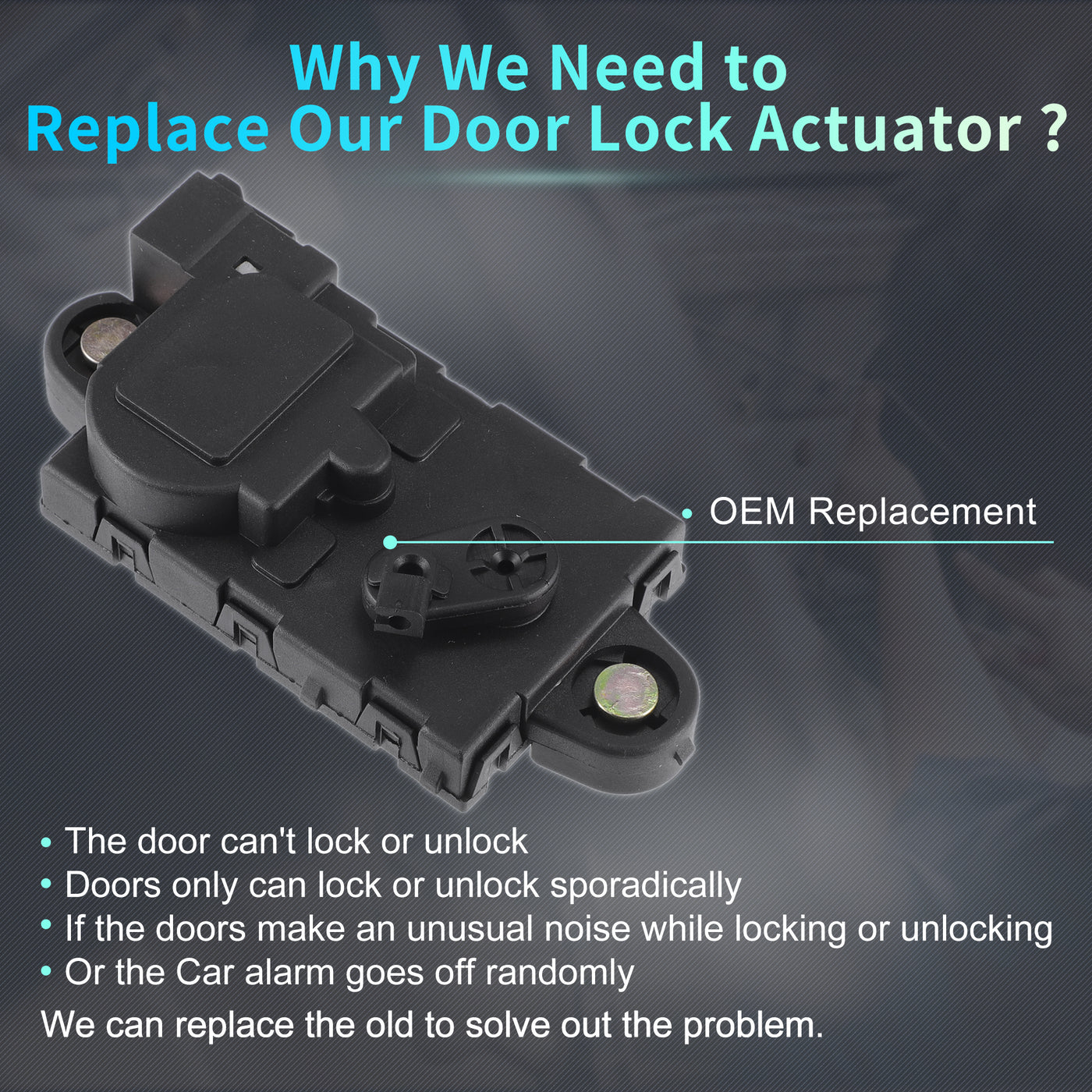 X AUTOHAUX Replacement Rear Right Passenger Side Power Door Lock Actuator Motor for Hyundai Sonata 1999-2005 for Hyundai XG350 2002-2005 Door Latch Actuator Assembly No.9575638000 Black