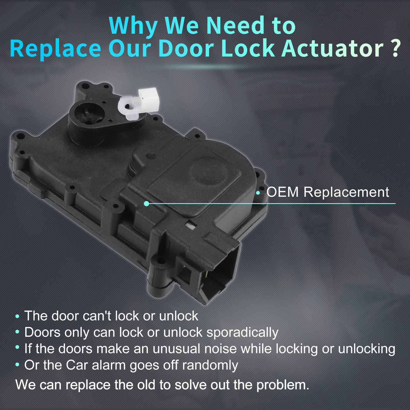 X AUTOHAUX Replacement Front Left Driver Side Power Door Lock Actuator Motor for Hyundai Accent 1995-1999 1.5L Door Latch Actuator Assembly Replace No.9573522011 Black