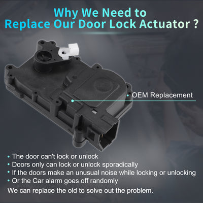 Harfington Replacement Front Left Driver Side Power Door Lock Actuator Motor for Hyundai Accent 1995-1999 1.5L Door Latch Actuator Assembly Replace No.9573522011 Black