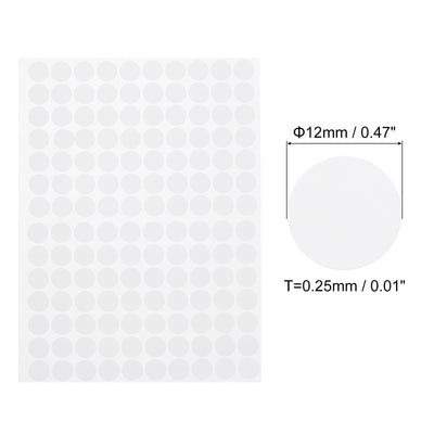 Harfington Uxcell 10 Sheets/1400Pcs Screw Hole Stickers, 12mm White Self-Adhesive Sticker