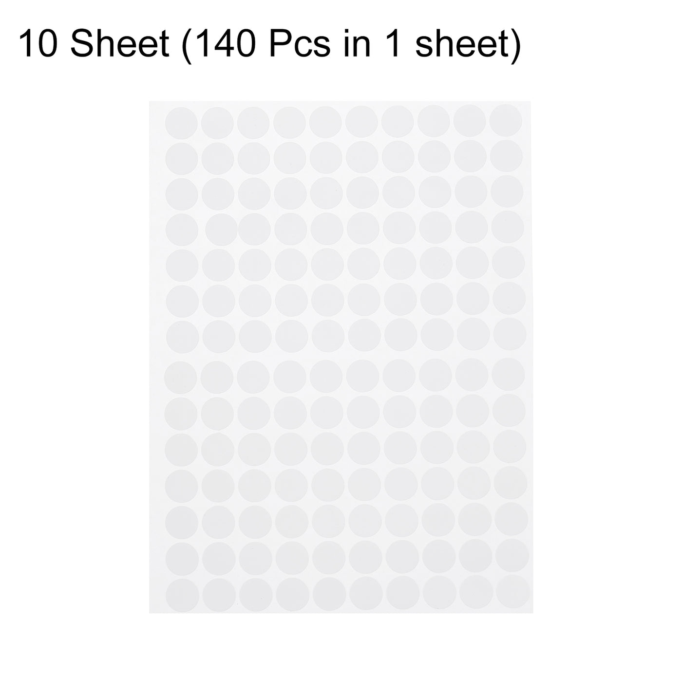 uxcell Uxcell 10 Sheets/1400Pcs Screw Hole Stickers, 12mm White Self-Adhesive Sticker