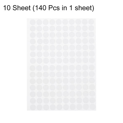 Harfington Uxcell 10 Sheets/1400Pcs Screw Hole Stickers, 12mm White Self-Adhesive Sticker