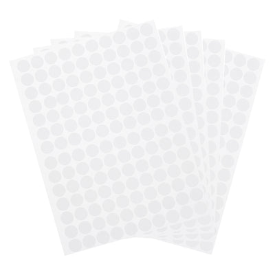 Harfington Uxcell 10 Sheets/1400Pcs Screw Hole Stickers, 12mm White Self-Adhesive Sticker