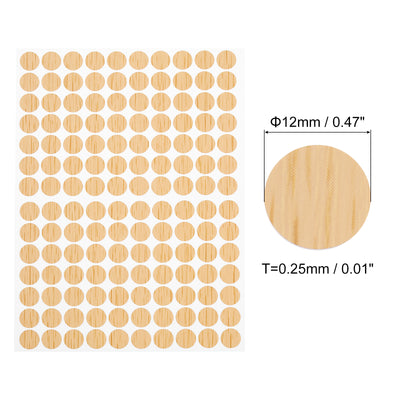 Harfington Uxcell 5 Sheets/700Pcs Screw Hole Stickers, 12mm Khaki Self-Adhesive Sticker