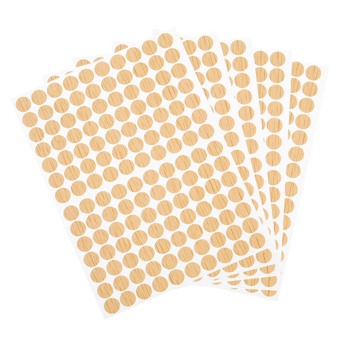 uxcell Uxcell 5 Sheets/700Pcs Screw Hole Stickers, 12mm Khaki Self-Adhesive Sticker