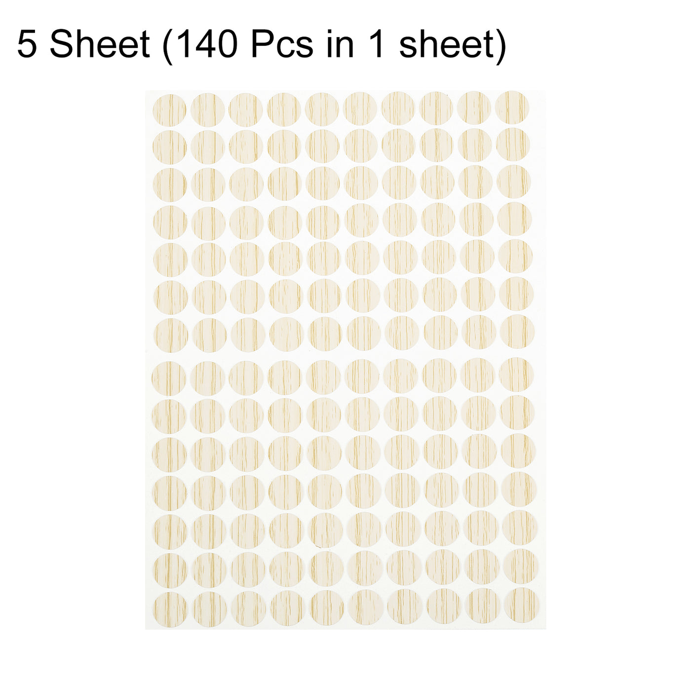 uxcell Uxcell 5 Sheets/700Pcs Screw Hole Stickers, 12mm Light Khaki Self-Adhesive Sticker