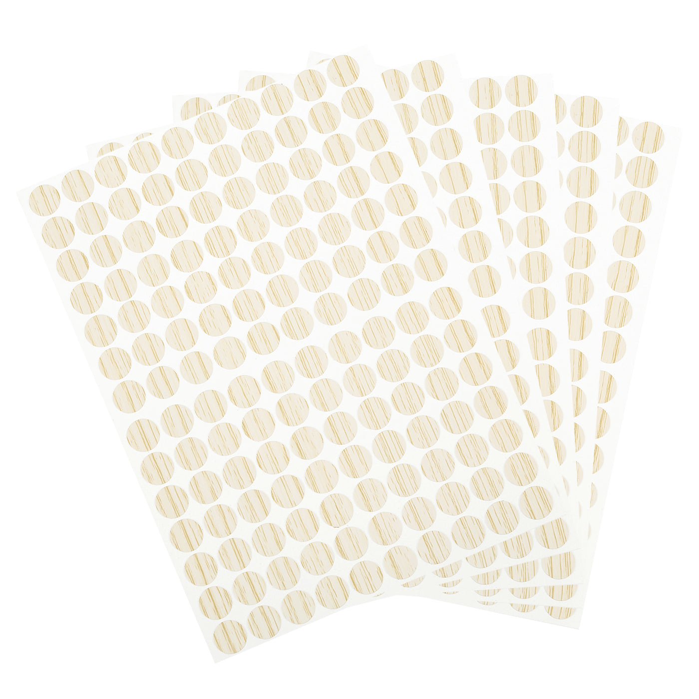 uxcell Uxcell 5 Sheets/700Pcs Screw Hole Stickers, 12mm Light Khaki Self-Adhesive Sticker