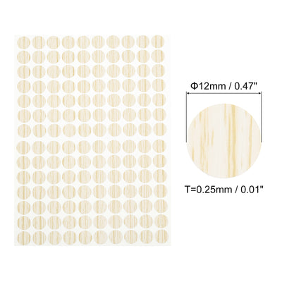 Harfington Uxcell 10 Sheets/1400Pcs Screw Hole Stickers, 12mm Light Khaki Self-Adhesive Sticker