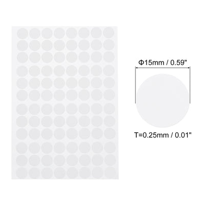 Harfington Uxcell 5 Sheets/480Pcs Screw Hole Stickers, 15mm White Self-Adhesive Sticker