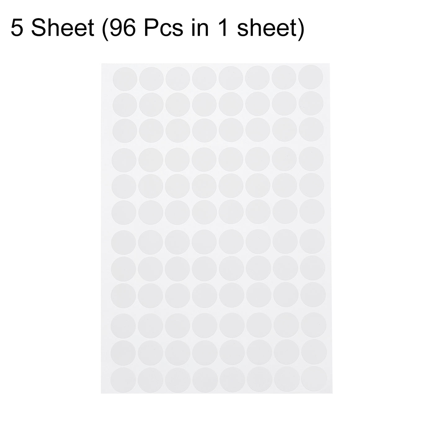 uxcell Uxcell 5 Sheets/480Pcs Screw Hole Stickers, 15mm White Self-Adhesive Sticker