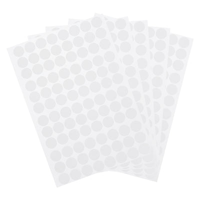 Harfington Uxcell 5 Sheets/480Pcs Screw Hole Stickers, 15mm White Self-Adhesive Sticker