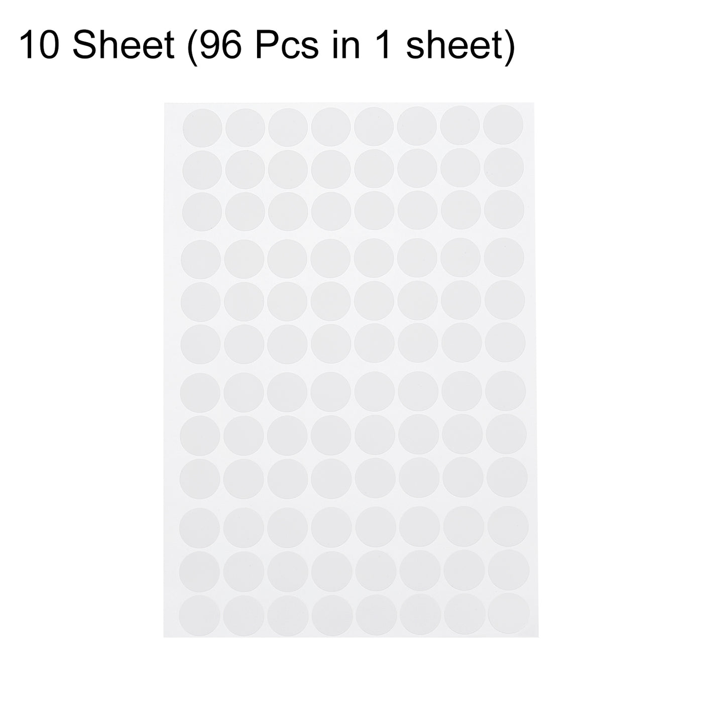 uxcell Uxcell 10 Sheets/960Pcs Screw Hole Stickers, 15mm White Self-Adhesive Sticker