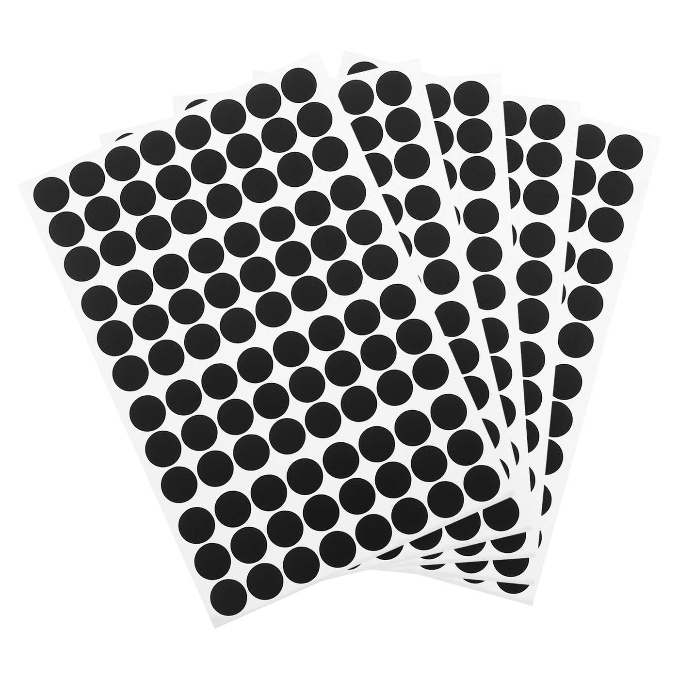 uxcell Uxcell 5 Sheets/480Pcs Screw Hole Stickers, 15mm Black Self-Adhesive Sticker