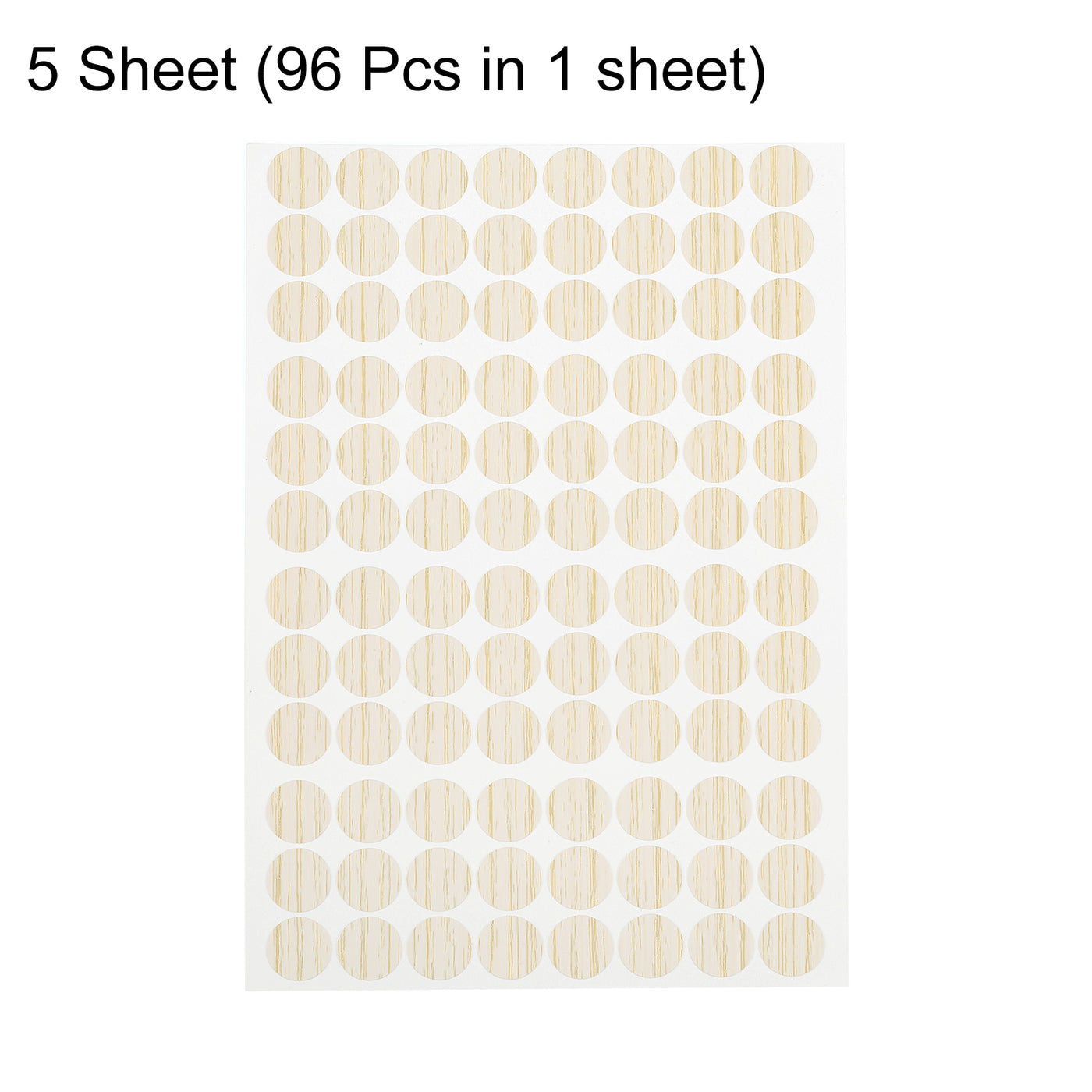 uxcell Uxcell 5 Sheets/480Pcs Screw Hole Stickers, 15mm Light Khaki Self-Adhesive Sticker