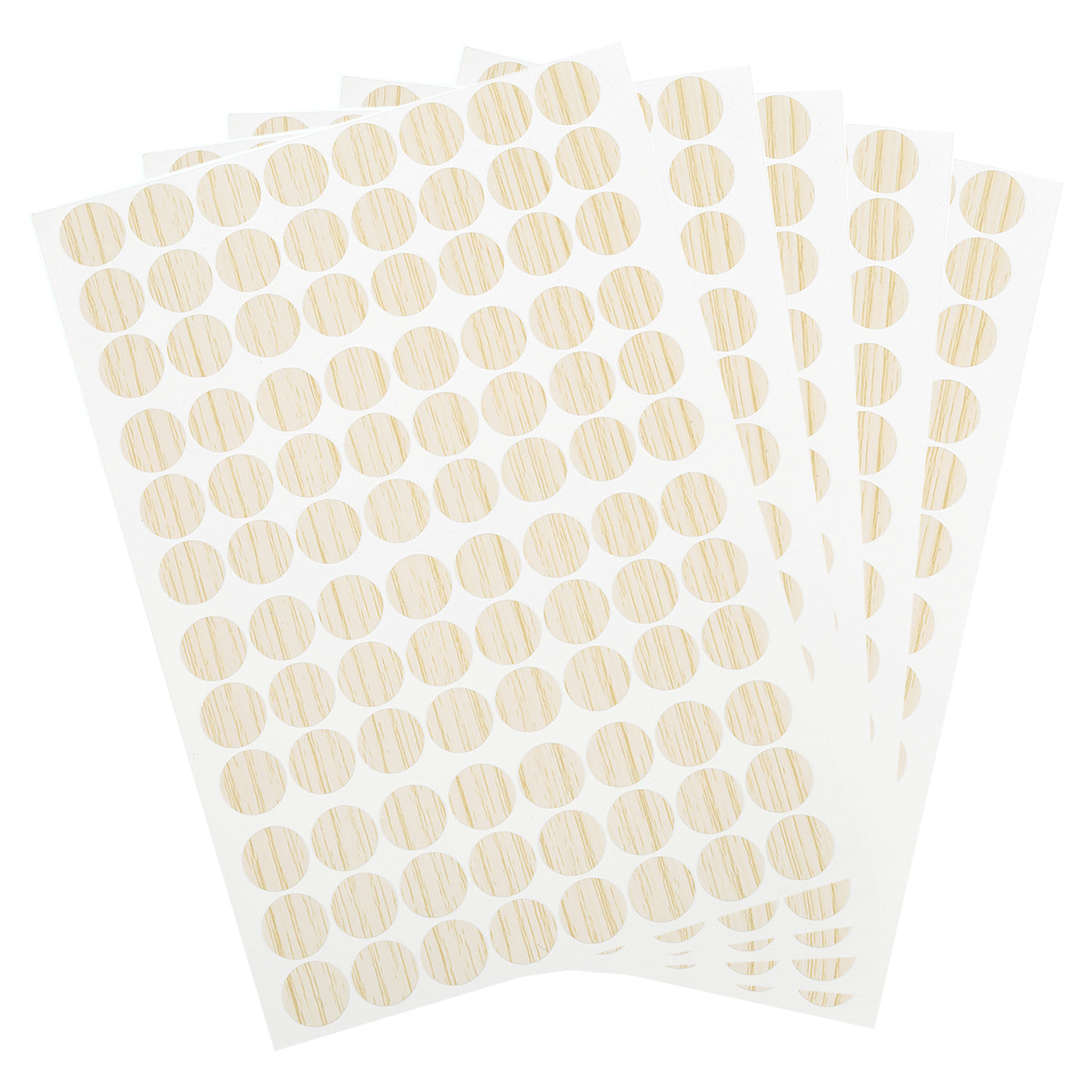 uxcell Uxcell 5 Sheets/480Pcs Screw Hole Stickers, 15mm Light Khaki Self-Adhesive Sticker