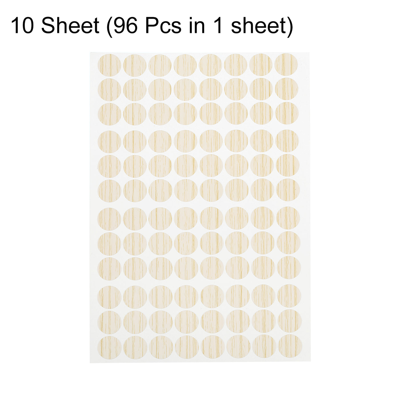 uxcell Uxcell 10 Sheets/960Pcs Screw Hole Stickers, 15mm Light Khaki Self-Adhesive Sticker