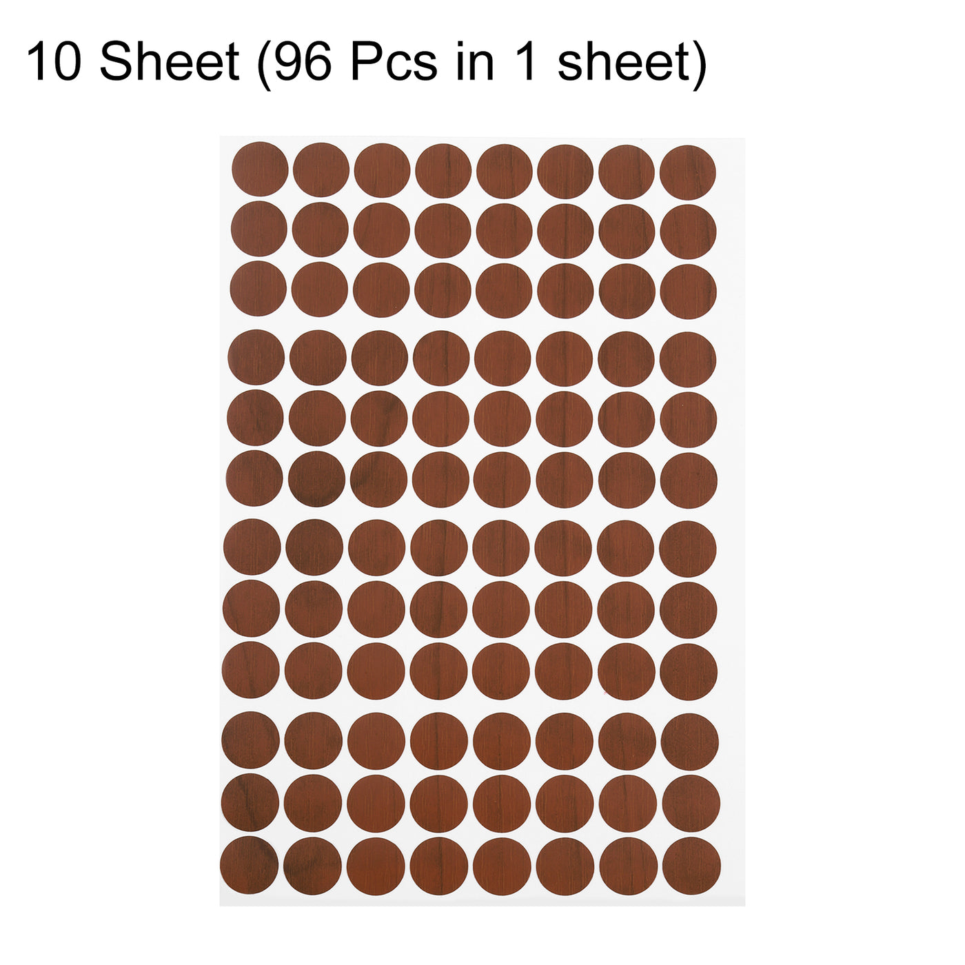 uxcell Uxcell 10 Sheets/960Pcs Screw Hole Stickers, 15mm Brown Self-Adhesive Sticker