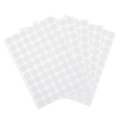 Harfington Uxcell 5 Sheets/350Pcs Screw Hole Stickers, 18mm White Self-Adhesive Sticker