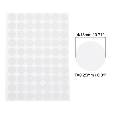 Harfington Uxcell 12 Sheets/840Pcs Screw Hole Stickers, 18mm White Self-Adhesive Sticker